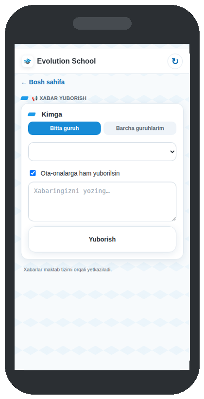 Ota-onalarga xabar